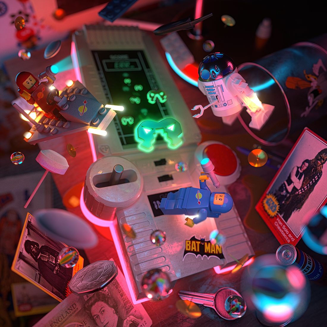 Galaxy Invader (3d modelling and render)