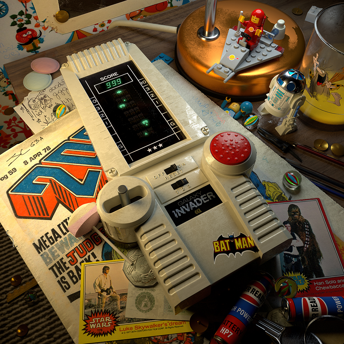 Galaxy Invader (3d modelling and render)