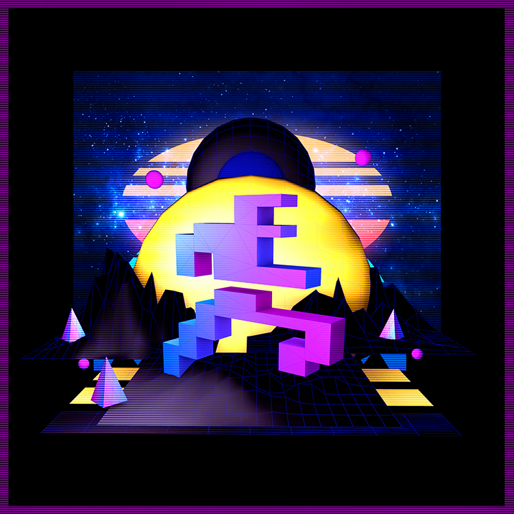 Running man 80s synthwave intellivison