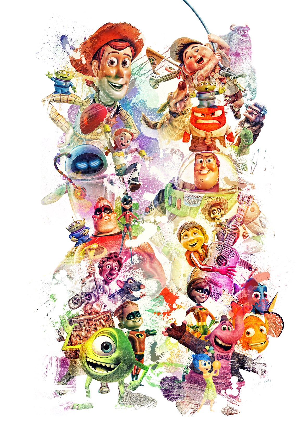 Toy Story - Pixar Collage Illustration
