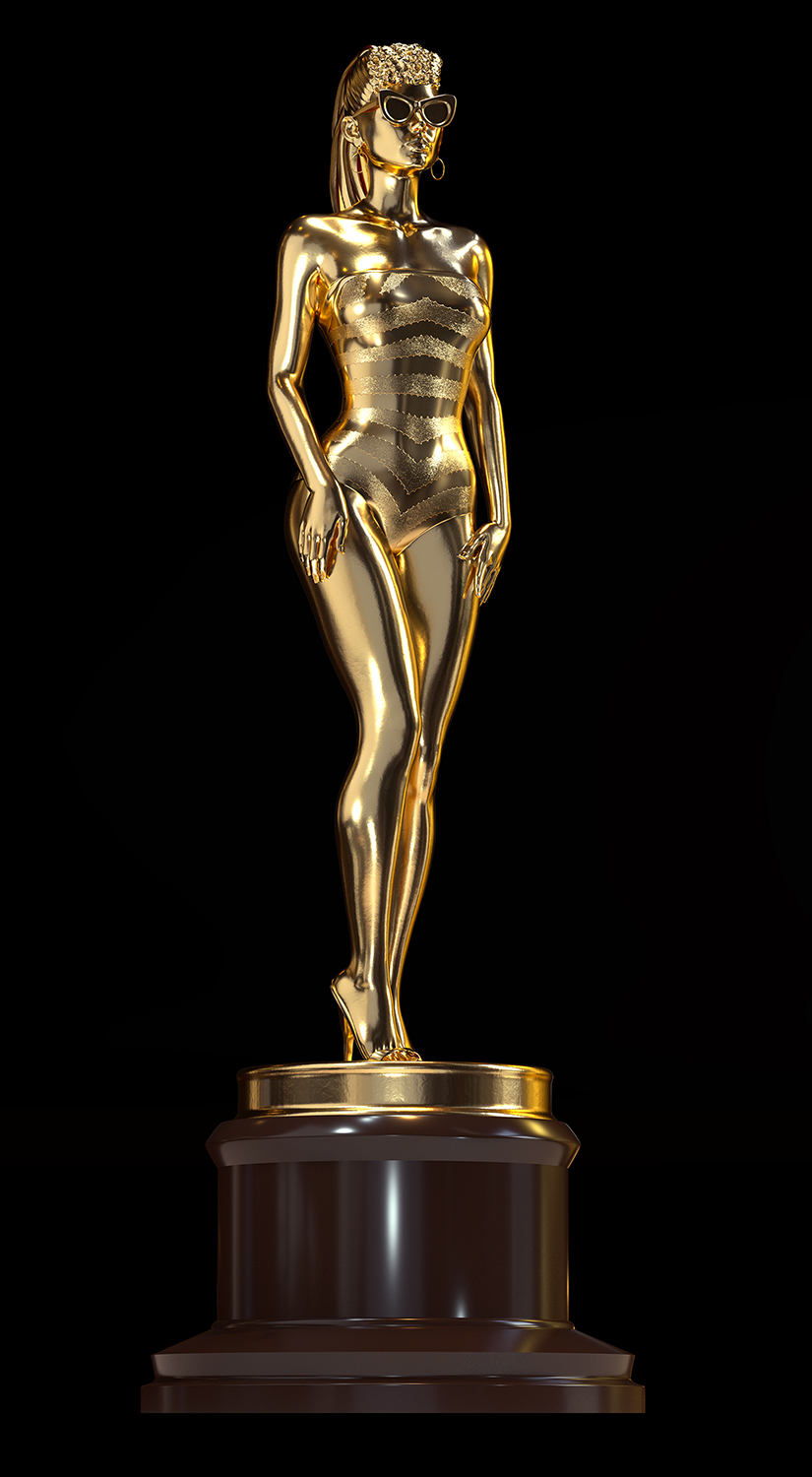 Barbie 3D Oscar statue